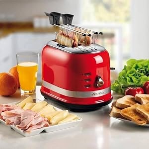 Ariete-0149R-Moderna-2-Slice-Toaster-Defrost-Heating--Cooking-Function-Red-Stainless-Steel-B07YCPJB3B